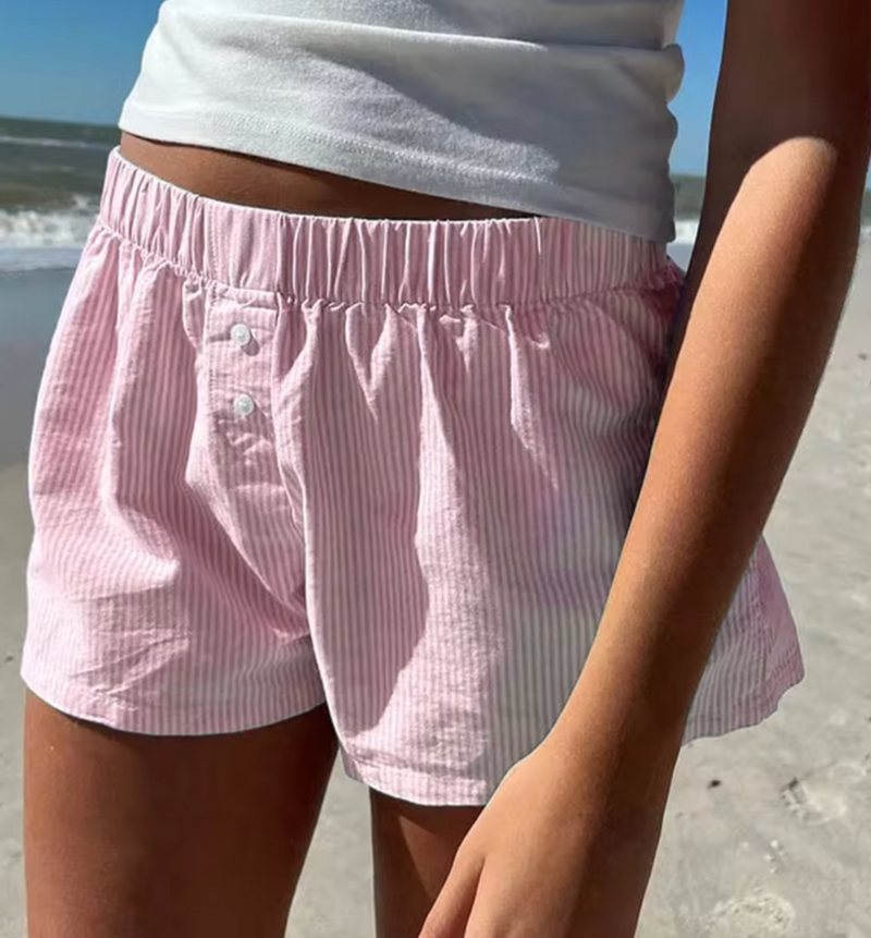 Frilliance x Brandy-Inspired Pink Striped Shorts