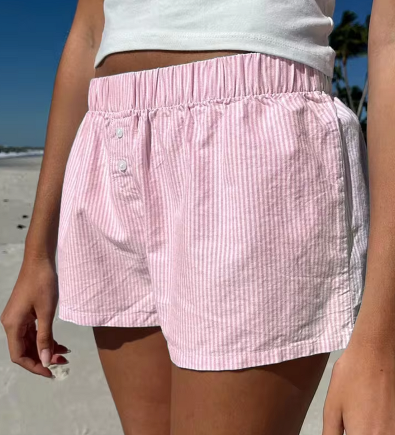 Frilliance x Brandy-Inspired Pink Striped Shorts