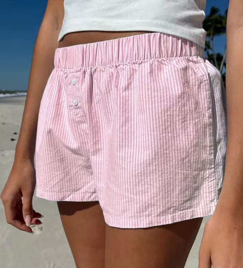 Frilliance x Brandy Inspired Pink Striped Shorts