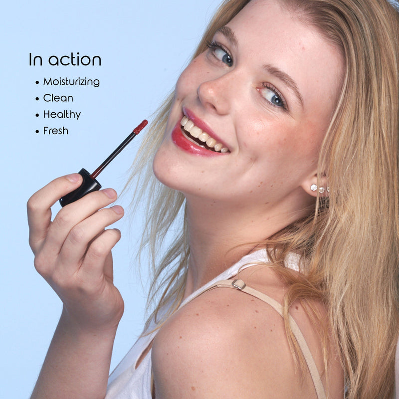 Fiona Frills Makeup Moisturizing Lip Gloss in Cherry Glaze Frilliance