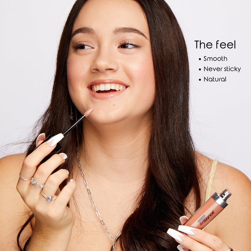 Fiona Frills Makeup Moisturizing Lip Gloss in Neutral Bliss Frilliance